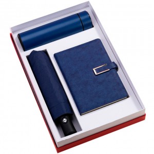 Personlig presentförpackning Skräddarsydd presentuppsättning för företagsfrämjande anteckningsbokmugg Paraplypresentuppsättning