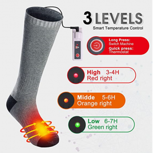 ถุงเท้าความร้อนไฟฟ้า ถุงเท้าผ้าฝ้ายทำความร้อนไฟฟ้า