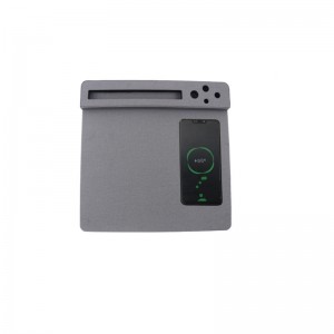 Qi Wireless Ngecas wadah kalam USB Custom Mouse mat PU kulit mouse pad