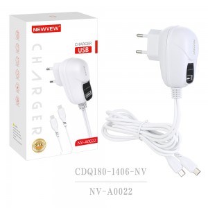 Rapid Delivery for Dual Micro Usb Cable – NV-A0022 Power Adapter Charger Built-In 2 in 1 – TAIGE