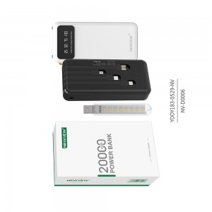 Portable Power Bank Charger External Battery 20000mAh NV-D0006
