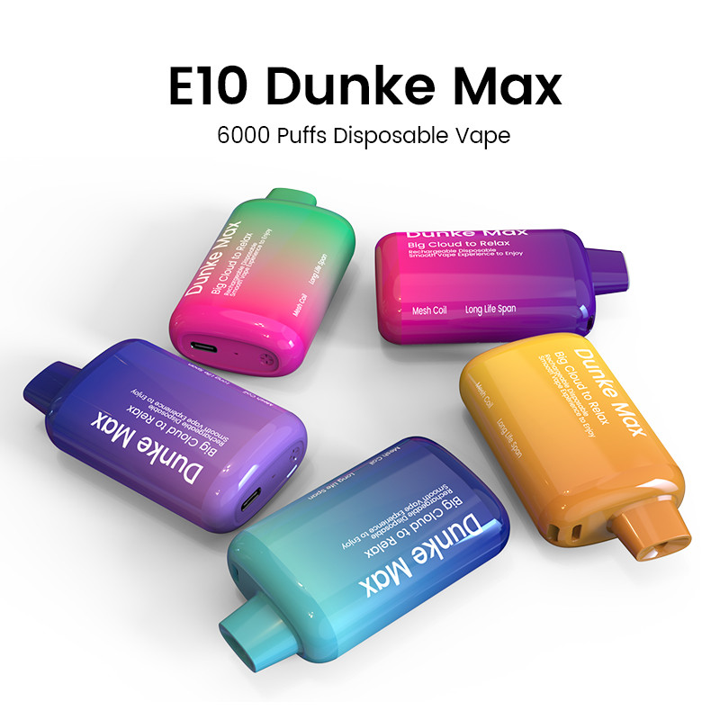 E10 Dunke Max 6000 Puffs Disposable Vape ବ Feat ଶିଷ୍ଟ୍ୟ ଚିତ୍ର |