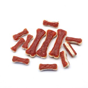 Le cuir brut de chien d'OEM/ODM mâche des os de cuir brut avec des mastications durables de canard