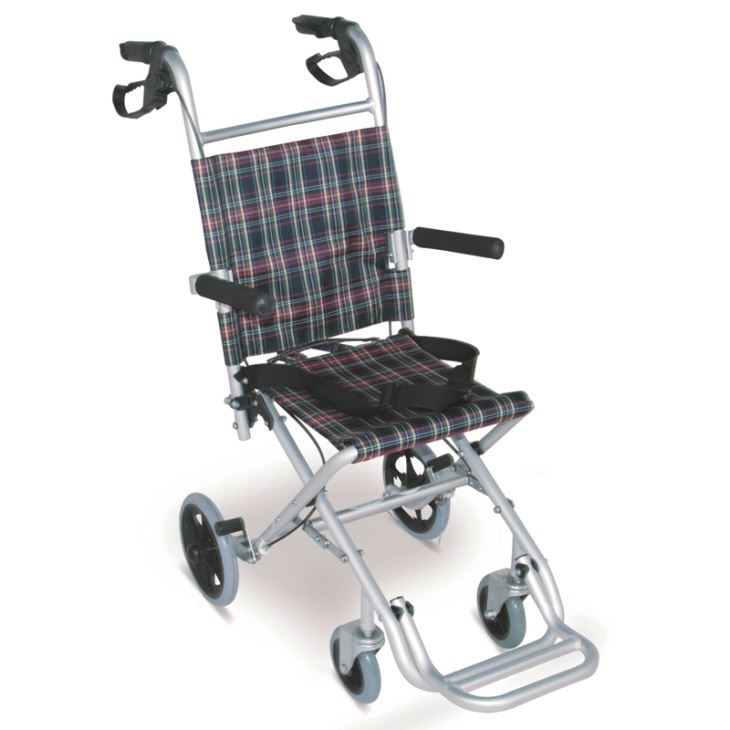 16 lbs.Ultralight Child Transport wheelchair e nang le li-armrests tsa Flip Back & ...