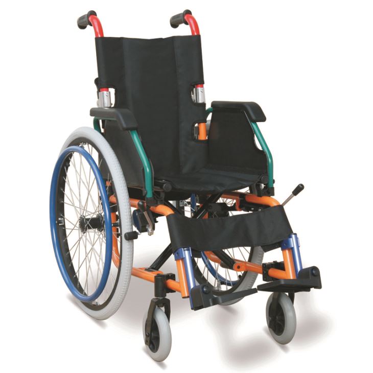 Лагана дечија инвалидска колица са преклопним наслонима за руке, подесивим ослонцима за ноге и #...