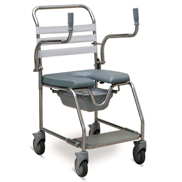 Lekki wózek inwalidzki z kabiną prysznicową