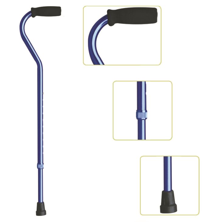 LC9281L Height Adjustable Lightweight Offset Handle Walking Cane