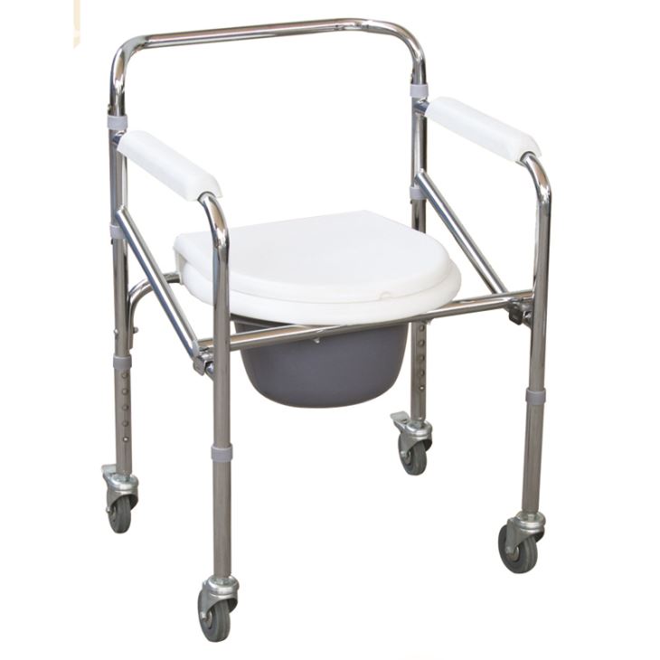 ລາຄາເກົ້າອີ້ commode folding Steel Commode Chair With Plastic Armrests ...