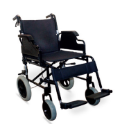 Kursi roda manual aluminium multifungsi dengan roda mag dan pegangan drop back