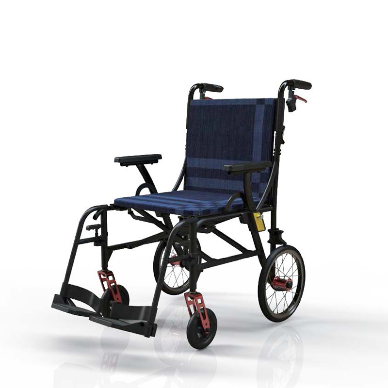 Opklapbere lichtgewicht draachbere rolstoel foar handikapten