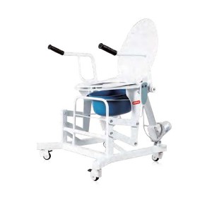 Cadira de rodes per a vàter de transport mèdic portàtil d'ajust d'alçada