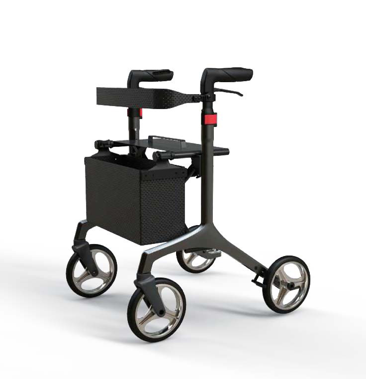 Бүктөлүүчү Portable Carbon Fiber Rollator Walker