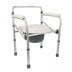 Sulankstoma aliuminio lydinio medicininė komodos kėdė