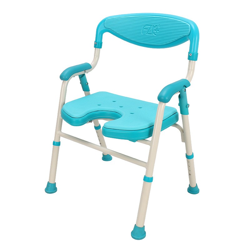 Cadeira de ducha axustable médica de aluminio estándar usada no baño