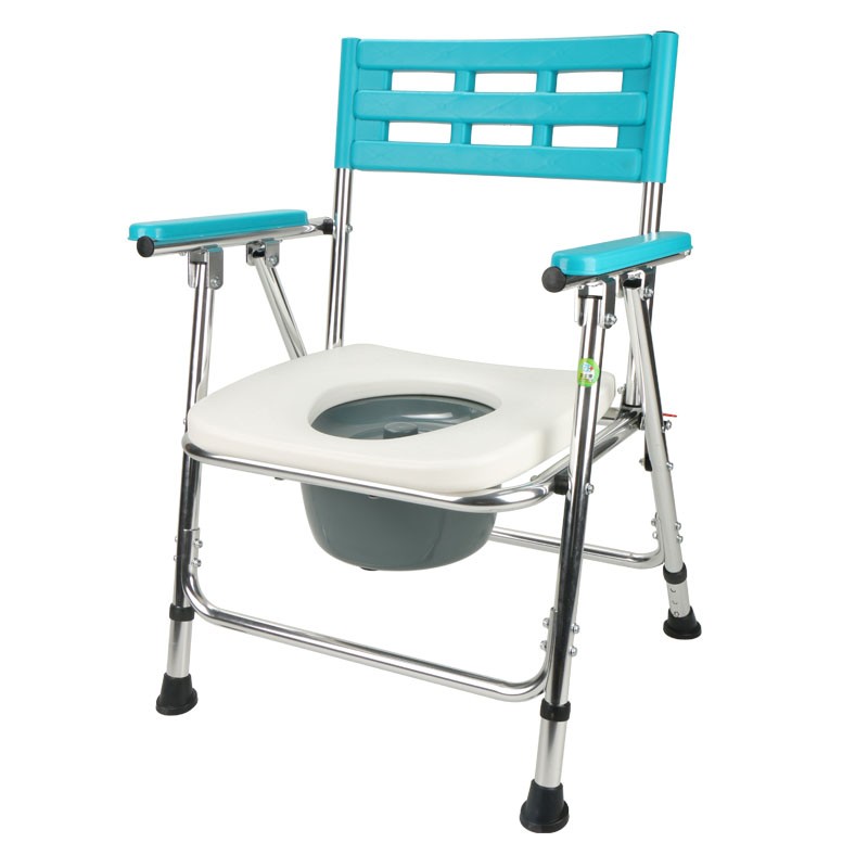 Medical Portable Aluminum Folded Commode Shower Chair