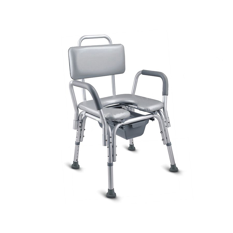 Sigurna aluminijska podesiva stolica za tuširanje za starije osobe s komodom
