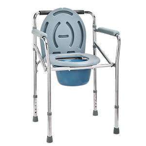 Foldable Adjustable Bedside Shower Toilet Chair Commode