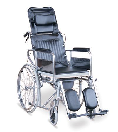 Udobna invalidska kolica s ležećom komodom