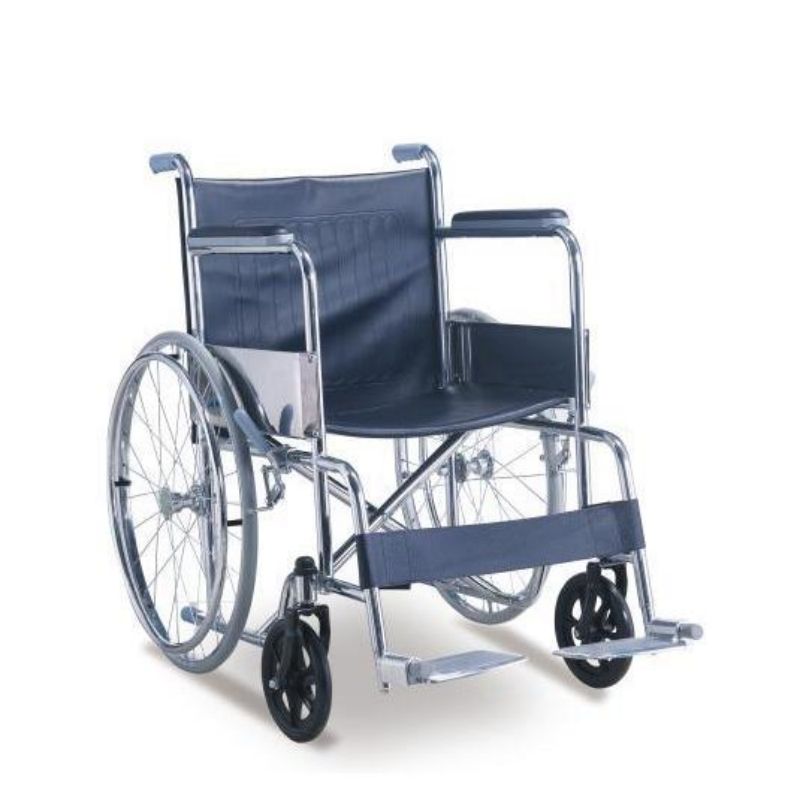 Cadira de rodes manual d'acer al carboni