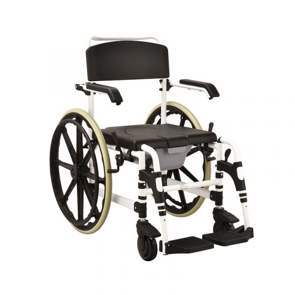 Инвалидска количка со повеќефункционални алуминиумски прилагодливи преклопни комоди