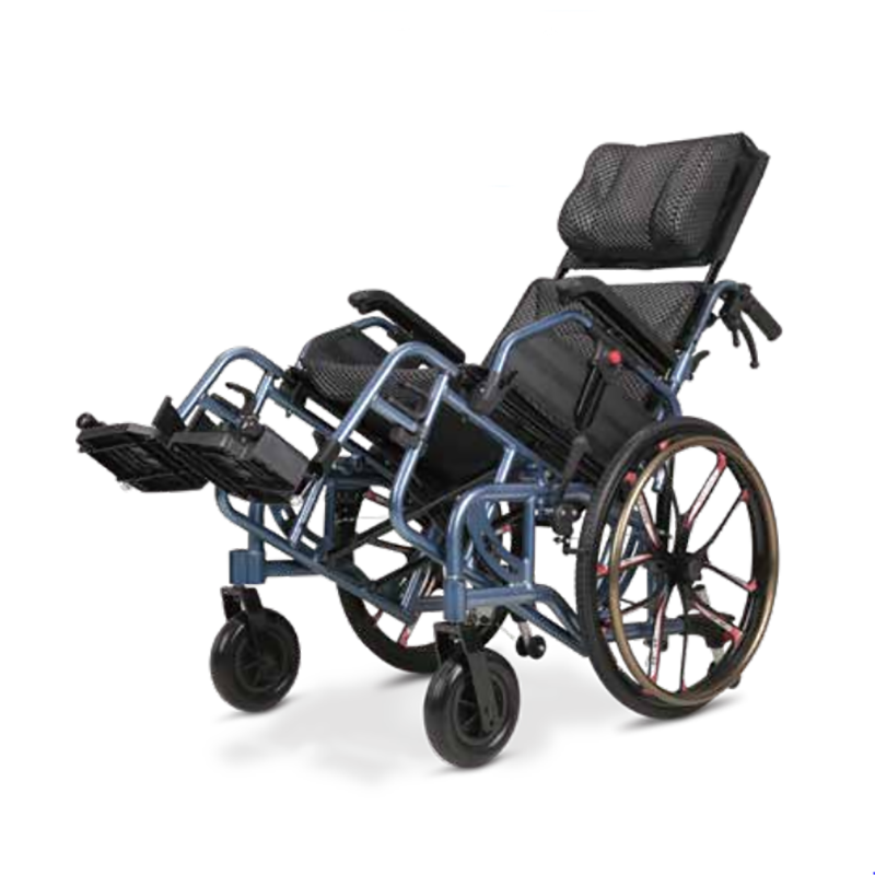 Fabricante de silla de ruedas con respaldo alto de aleación de aluminio para discapacitados