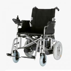 Cadeira de rodas eléctrica plegable con motor de cepillo de aluminio para exteriores para discapacitados