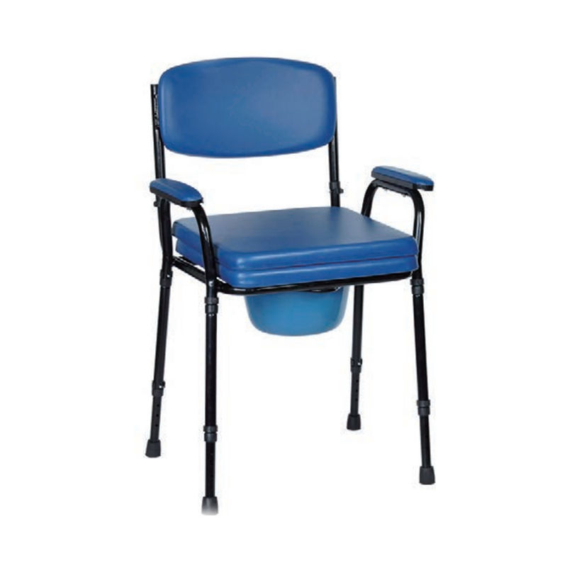 Adjustable Height Chav Dej Chair Cov Neeg Laus Portable Shower Chair nrog Commode