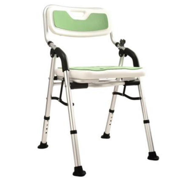 Adjustable Height Foldable Portable Aluminium Bathroom Shower Seat Chair
