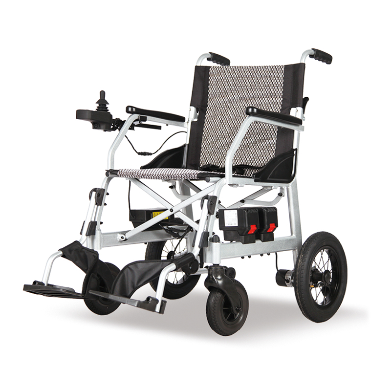 Sab nraum zoov Portable Lightweight Handicapped Folding Electric Wheelchair
