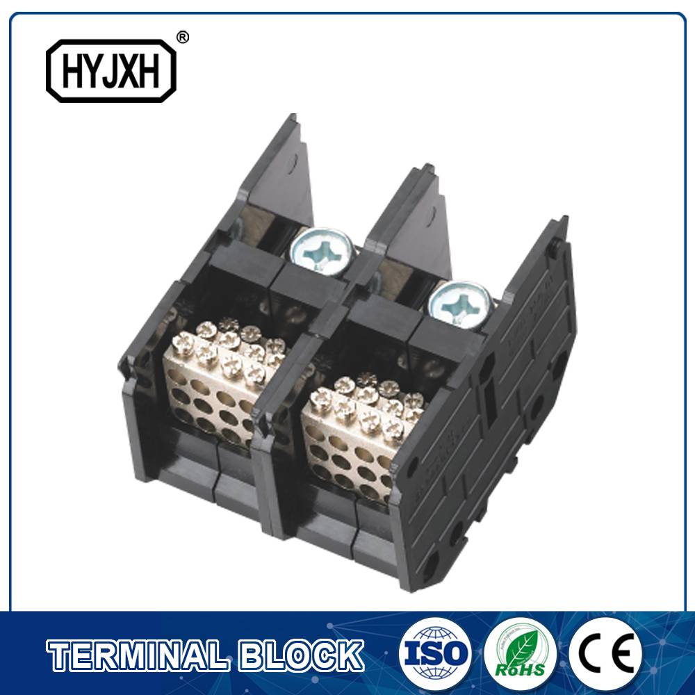 (300A)Din rail type Single phase Two inlet,multi-outlet connection terminal block for metering box