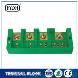 Three phase four wire connection terminal block for metering box