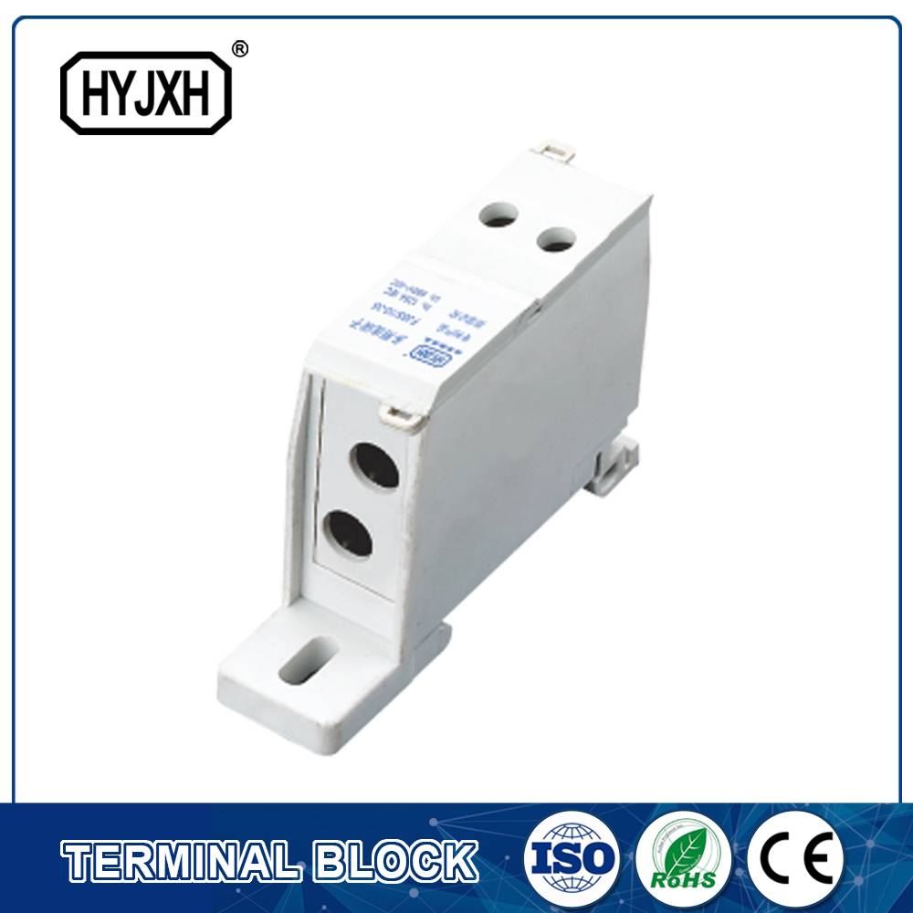 FJ6S-1 two-inlet multi outlet DIN rail  type  connection terminal block(elaborate type) inlet wire : 6-25 mm sq