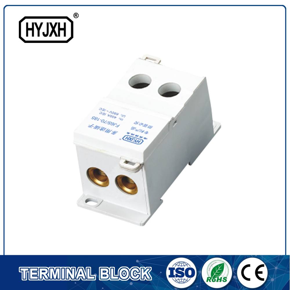 FJ6S-1 two-inlet multi outlet DIN rail  type  connection terminal block(elaborate type)inlet wire : 50-120 mm sq