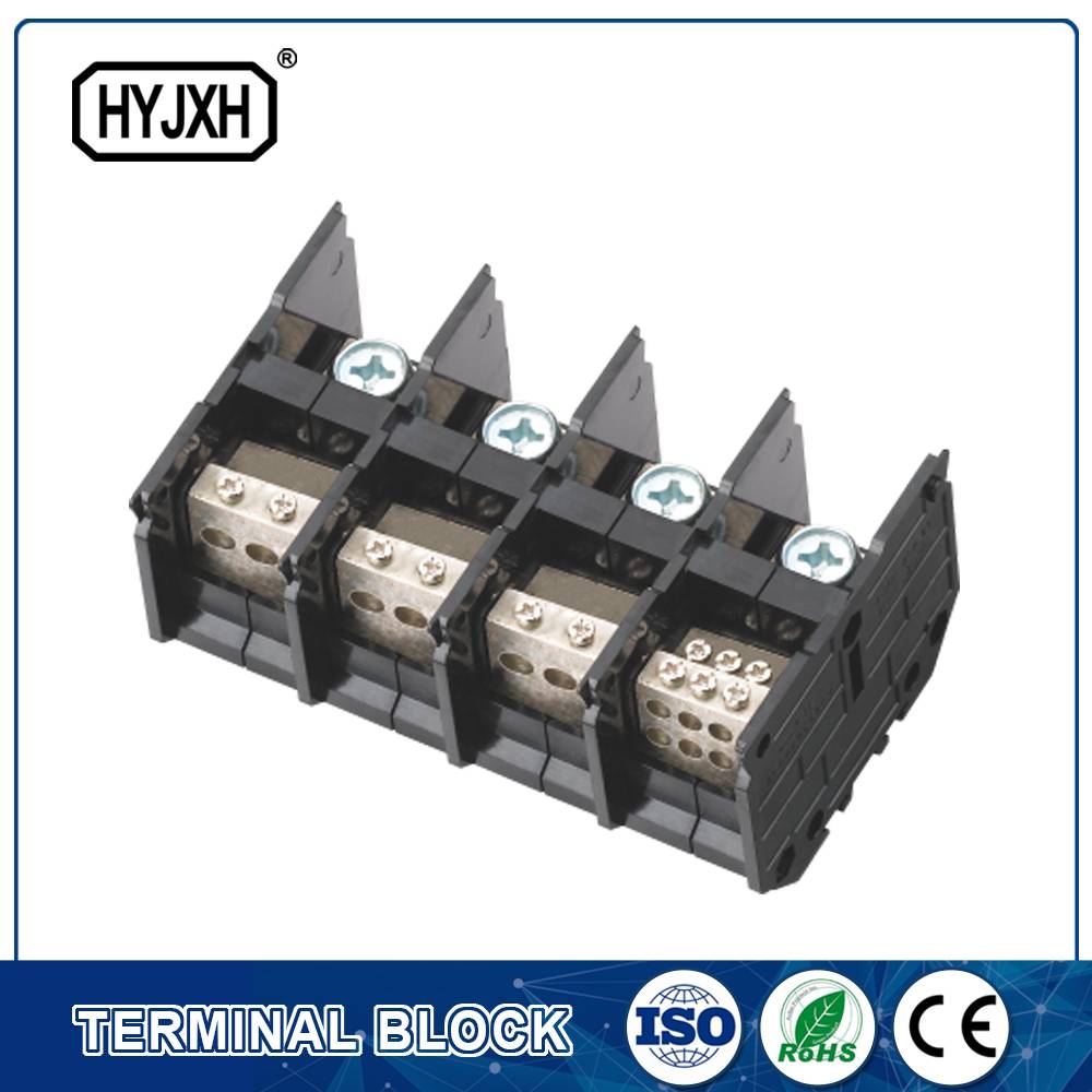 (300A) Din rail type Three phase four wire connection terminal block for metering box