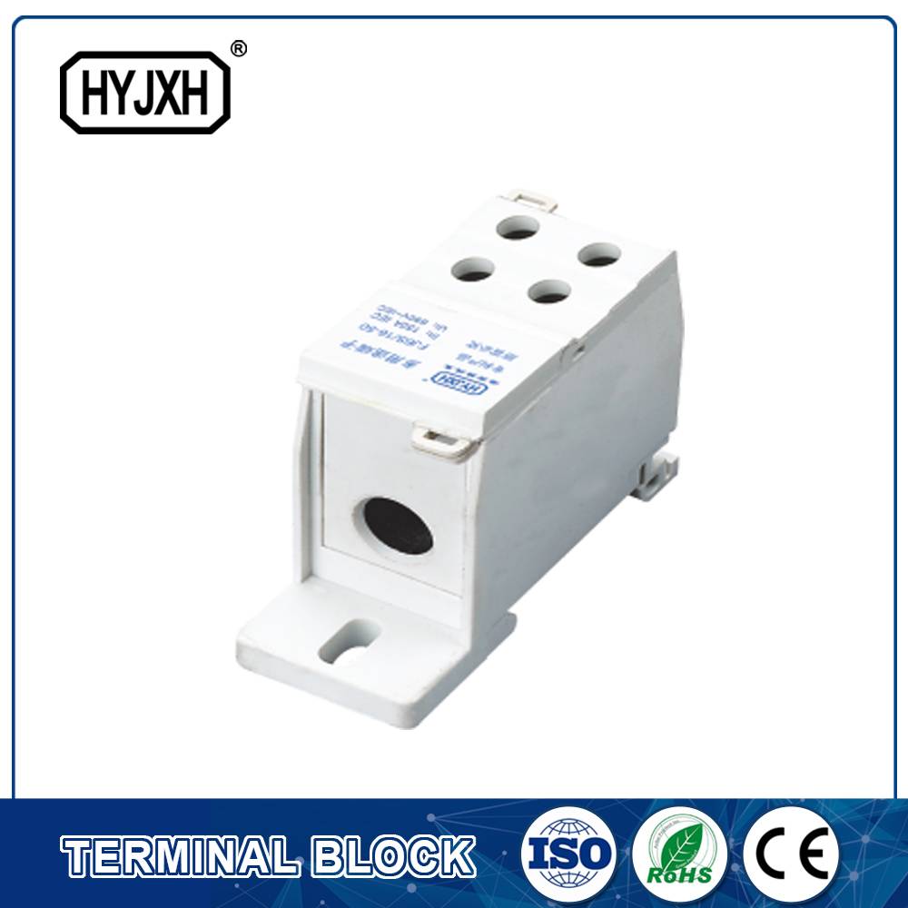 FJ6S-1 one-inlet multi outlet DIN rail  type  connection terminal block(elaborate type) inlet wire : 16-50 mm sq