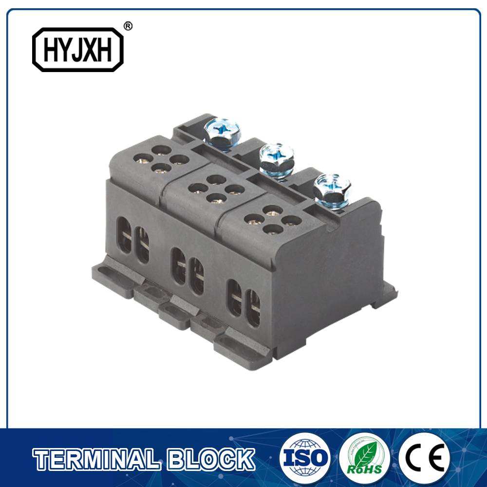 din rail type three phase Color separation connection terminal block for measuring box p299-p305
