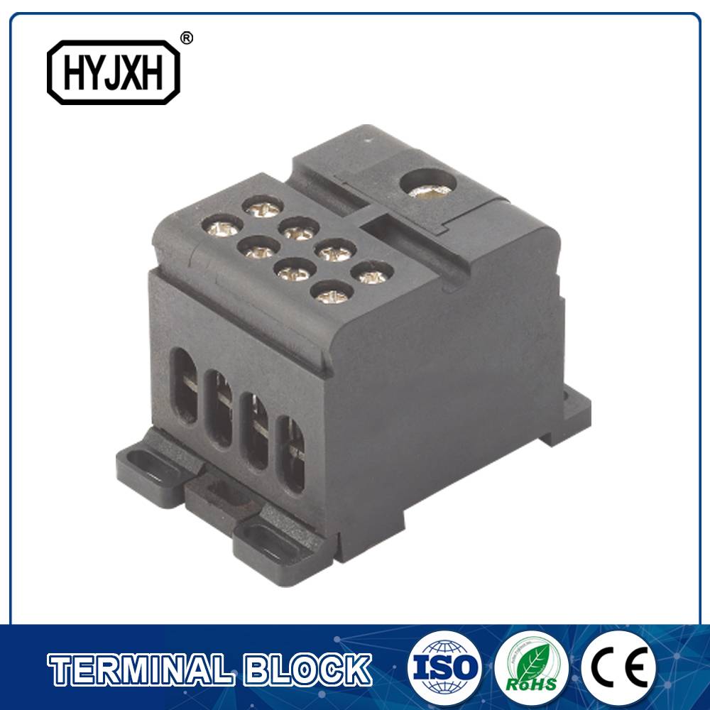 Din rail type One-inlet multi-outlet Color separation connection terminal block for measuring box