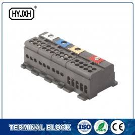 din rail type three phase four wire Color separation connection terminal block for measuring box p292-p298