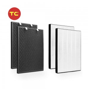 2804 & 2677 Air Purifier Filter & Activated Carbon Filter Kit Fit for Bissells Air320 (2768A) Air220 (2609A) ເຄື່ອງຟອກອາກາດ