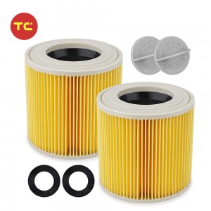 Wet Dry Vacuum Cleaner Cartridge Filter for Karcher MV2 MV3 WD WD2 WD3 WD2.200 WD3.500 A2504 A2004 Replaces 64145520