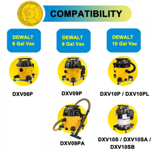 DXVA19-4101 Wet Dry Vacuum Replacement Dust Bag Reserve Part foar DEWALT 6 oant 10 gallon stofsûger yn zakken