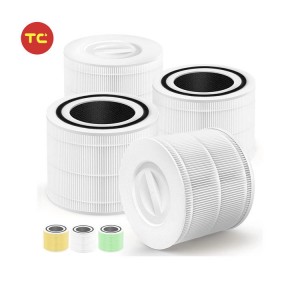 High Efficiency 3-in-1 Ture H13 Core 300 Filter Replacement Compatible sa LEVOIT Air Purifier Core 300 / Core 300s