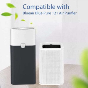 Zëvendësues i filtrit të palosshëm 121 të pastruesit të ajrit Përshtatshëm për heqjen e grimcave të pastruesit të ajrit dhe karbonit Blueair Pure 121