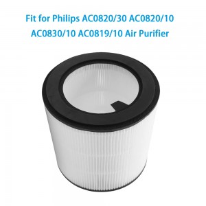 Ware HEPA-lugreinigerfilter pas vir Philips AC0820/30 AC0820/10 AC0830/10 AC0819/10 (800-reeks)