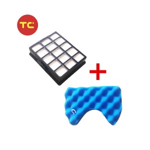 Vacuum Cleaner Replacement Filters Kit para sa Samsung DJ97-00492A SC6520 SC6530 SC6540 SC68 1 Set Blue Foam Filter at 1PC Dust Filter