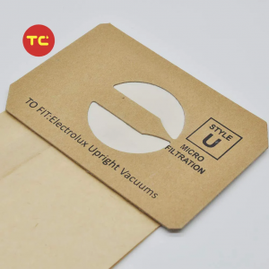 Miljeufreonlike ferfangings Papieren stofzak foar Electrolux Upright Stofzuiger Style U Electrolux Type U Bags
