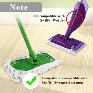Wkłady do mopa bawełnianego wielokrotnego użytku, kompatybilne z mopem Swiffer Sweeper do czyszczenia podłóg