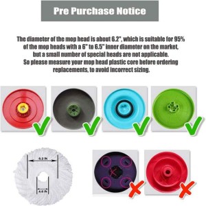 Universal Size 16 CM Spin Replacement Round Mop Pad Microfiber Mop Refill Spin Magic Mop Round Shape Standard