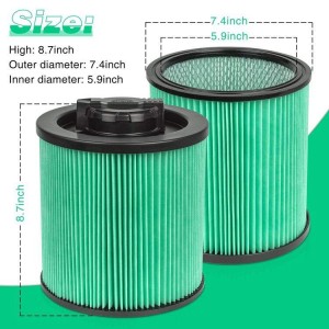Substituição do filtro do cilindro DXVC6914 para aspiradores de pó úmido e seco Dewalt Regular de 6-16 galões DXV06P DXV09P DXV09PA DXV10P DXV10PL DXV10S DXV10SA DXV10