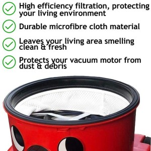 Bucket Filter Microfibre Cloth Round Filter Replacement for Numatic Henry George Edward Vacuum Cleaner Accessories 305mm